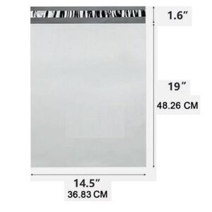 100 count  Poly Mailers 14.5x19 inch New white  Self -sealing + Water Resistant